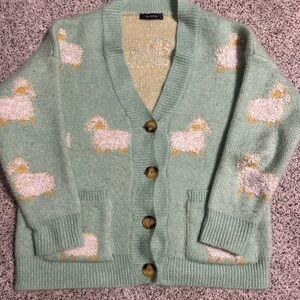 Trendyol Cardigan Button Up Sheep Sweater Size Medium